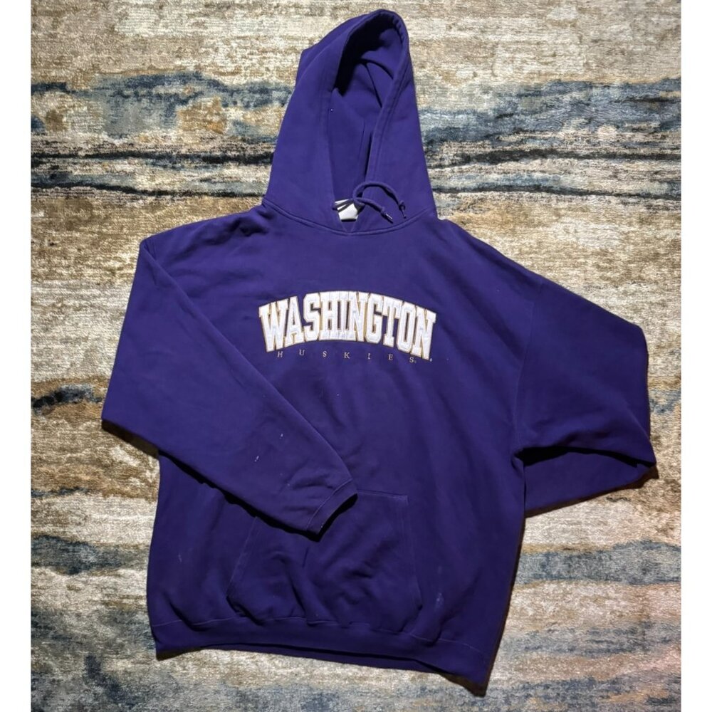 University of Washington Huskies Hoodie Purple Cadre Athletic Pullover Medium